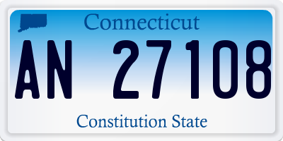 CT license plate AN27108