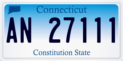 CT license plate AN27111