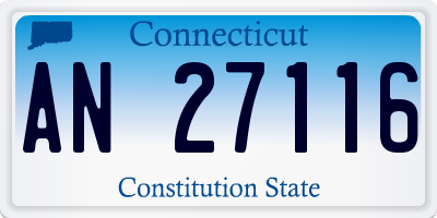 CT license plate AN27116