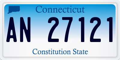 CT license plate AN27121