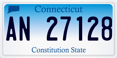 CT license plate AN27128