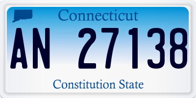 CT license plate AN27138