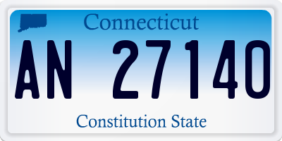 CT license plate AN27140