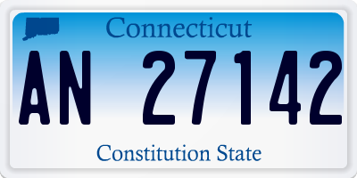 CT license plate AN27142