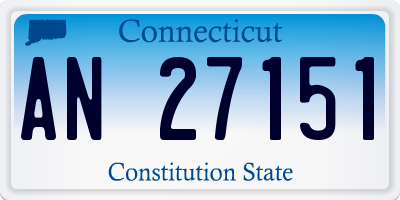 CT license plate AN27151