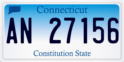 CT license plate AN27156