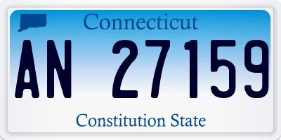 CT license plate AN27159