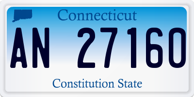 CT license plate AN27160