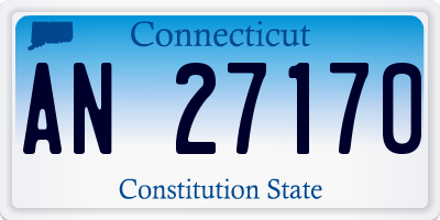CT license plate AN27170