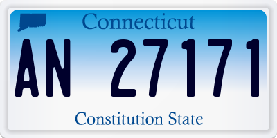 CT license plate AN27171
