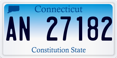 CT license plate AN27182