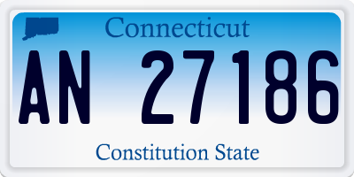 CT license plate AN27186