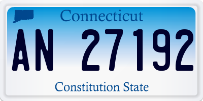 CT license plate AN27192