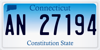 CT license plate AN27194