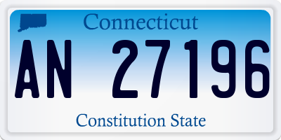 CT license plate AN27196