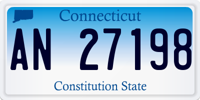 CT license plate AN27198