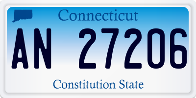 CT license plate AN27206