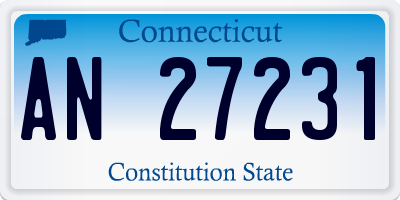 CT license plate AN27231