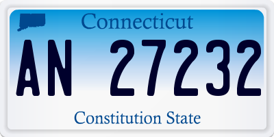 CT license plate AN27232