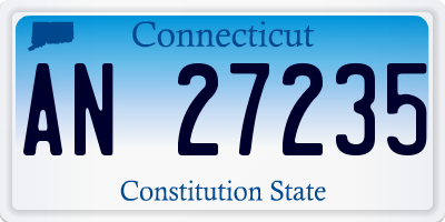 CT license plate AN27235