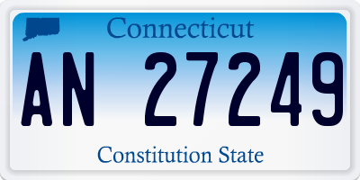 CT license plate AN27249