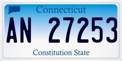 CT license plate AN27253