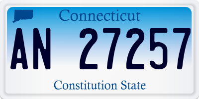 CT license plate AN27257
