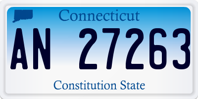 CT license plate AN27263