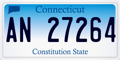 CT license plate AN27264