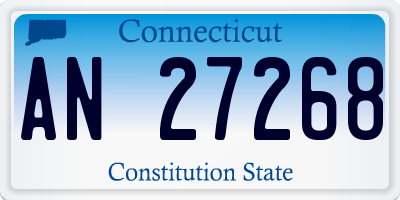 CT license plate AN27268
