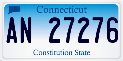 CT license plate AN27276