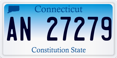 CT license plate AN27279