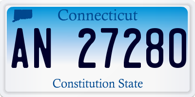CT license plate AN27280