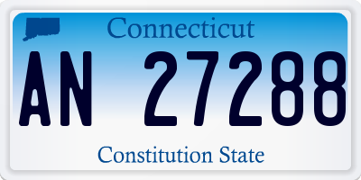 CT license plate AN27288