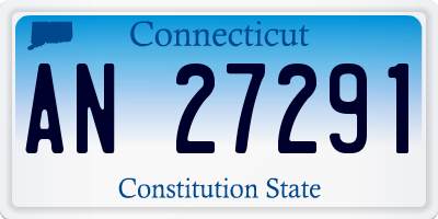 CT license plate AN27291
