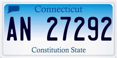 CT license plate AN27292