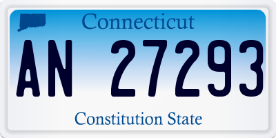 CT license plate AN27293