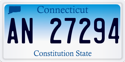 CT license plate AN27294