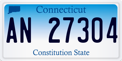 CT license plate AN27304