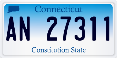 CT license plate AN27311