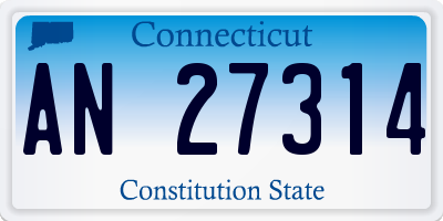 CT license plate AN27314