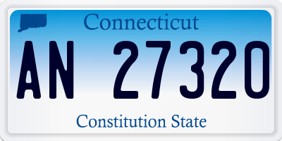 CT license plate AN27320