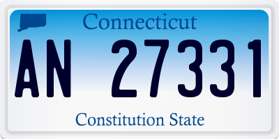CT license plate AN27331