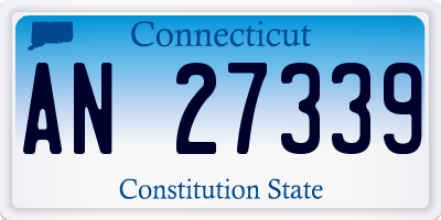 CT license plate AN27339