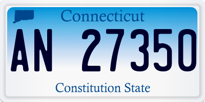 CT license plate AN27350