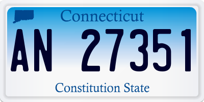 CT license plate AN27351