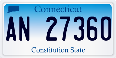 CT license plate AN27360