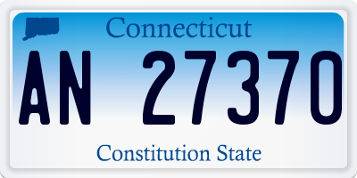 CT license plate AN27370