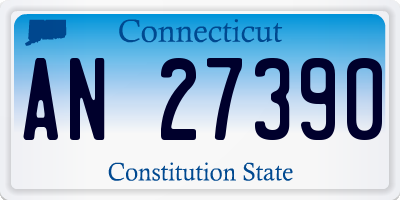 CT license plate AN27390