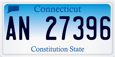 CT license plate AN27396